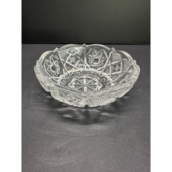 Vintage Fostoria Shelton Star Bowls Crystal Cut Clear Glass 4.5" DIA Set of 4 - Picture 2 of 7